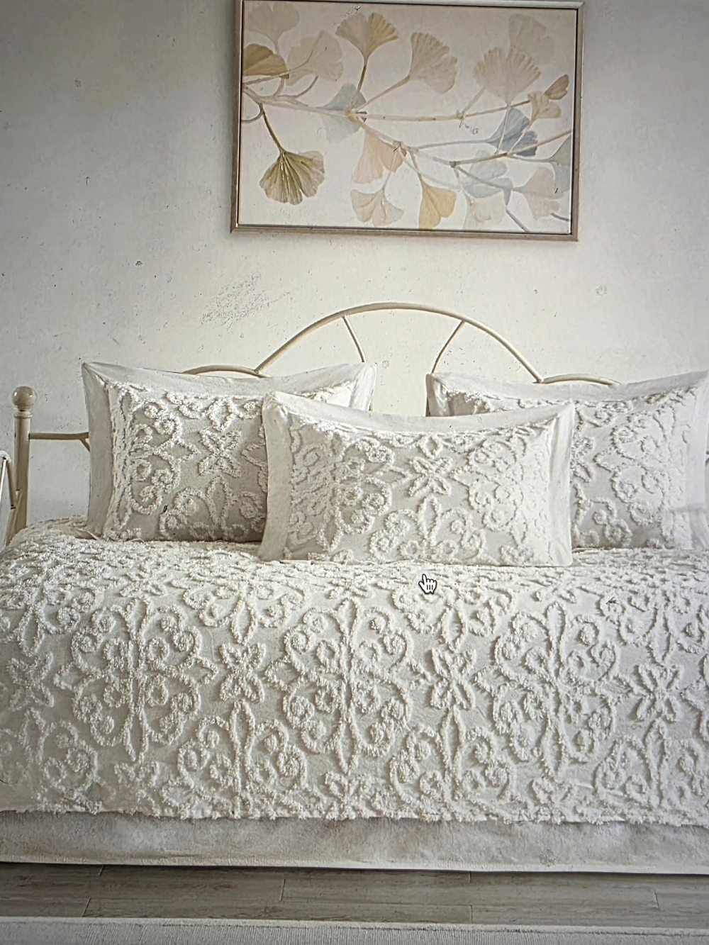 Madison Cream Tufted Chenille Comforter Set